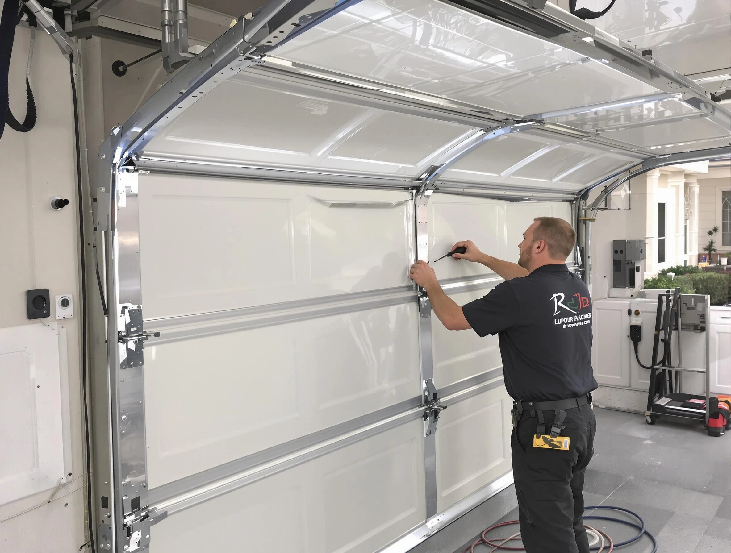 Avondale Estates Garage Door Repair professional performing panel repair in Avondale Estates